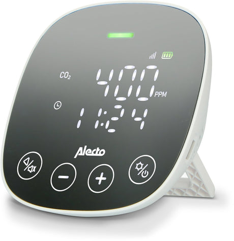 Alecto aq30 - co2 meter met professionele ndir sensor - luchtvochtigheidsmeter met alarmsignaal bij slechte ventilatie