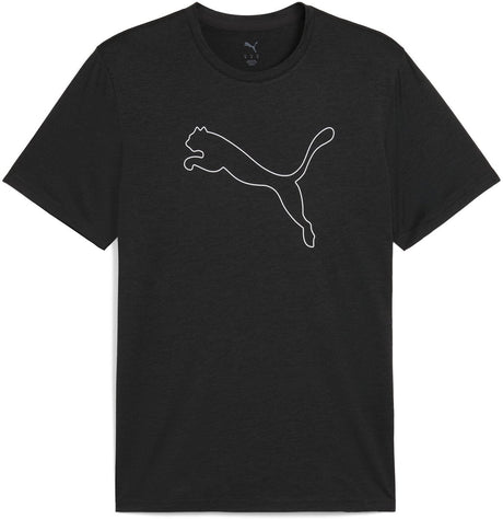 Puma m tad essential heather cat tee (cf large cat) heren sportshirt - black heather xxl