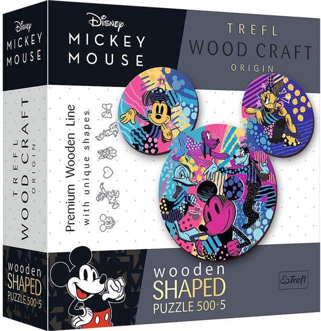 Trefl puzzel hout mickey mouse 500+5 stukjes disney cartoon.