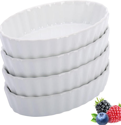 Westmark ovale schaaltjes 4-dlg wit