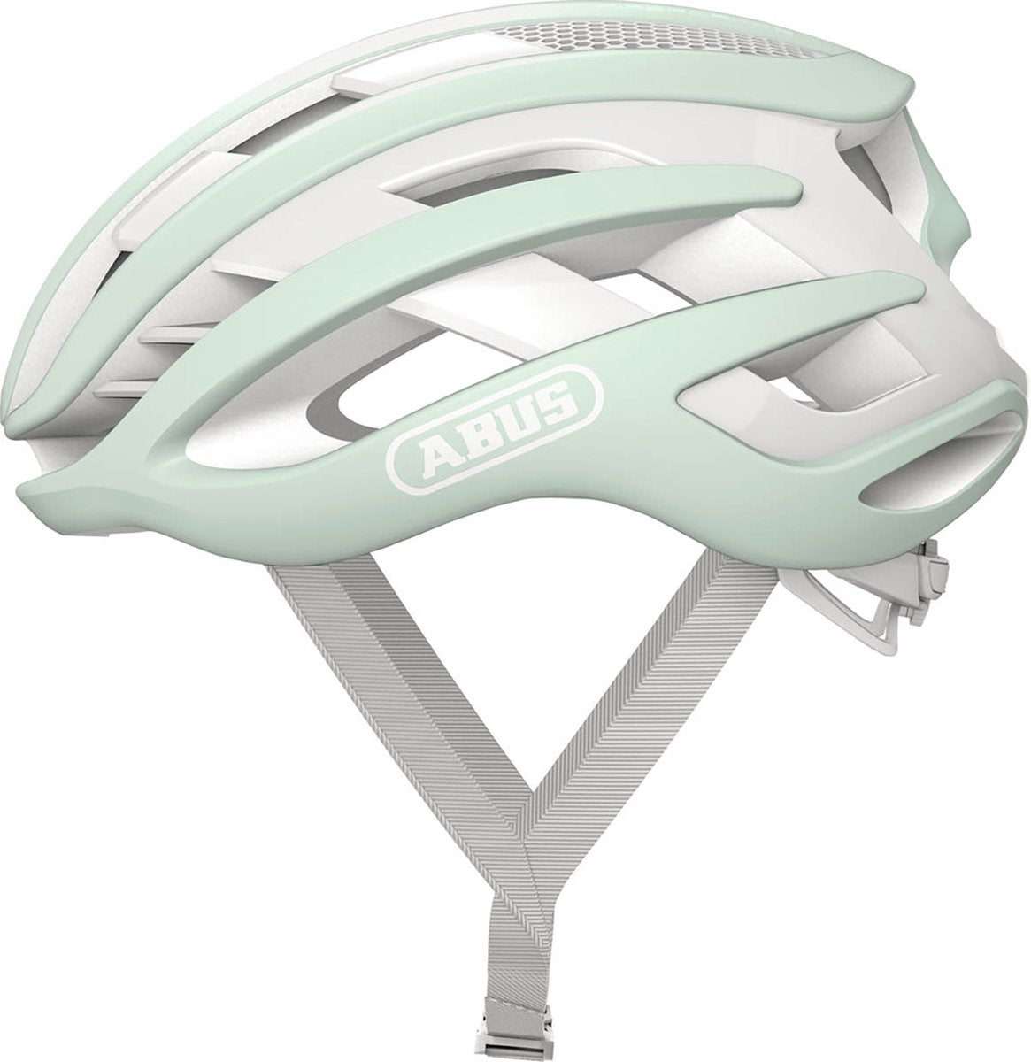 Abus fietshelm airbreaker pure mint m - 52-58 cm - lichtgroen - geschikt voor gebruik op racefietsen - gravelbikes - 210 g m