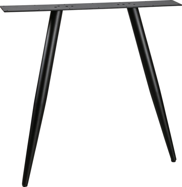 Woood tablo 2-standen poot conisch 1 stuks - metaal - zwart - 72x79x10