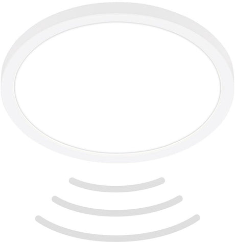 B.k.licht move - led plafondlamp - badkamerverlichting - ip44 - plafonniere met bewegingsmelder - ø24 x 3 cm - wit