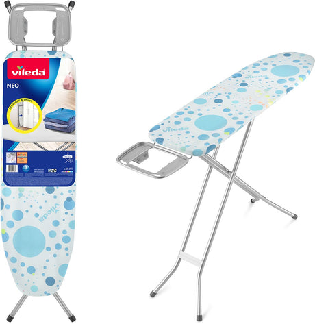Vileda neo blue strijkplank, 114 x 33 cm strijkvlak, lichtgewicht compact
