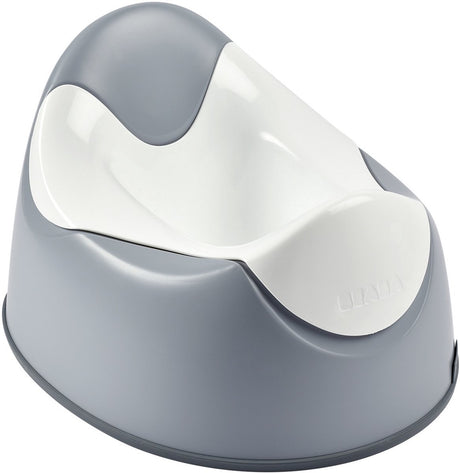 Béaba ergonomisch plaspotje - kinderpotje voor de zindelijkheidstraining vanaf 8 maanden - uitneembare binnenpot om snel te legen - antisliprand voor een stabiele stand - 3 grepen en draaghandvat - 28,5 x 21 x 33 cm - grijs