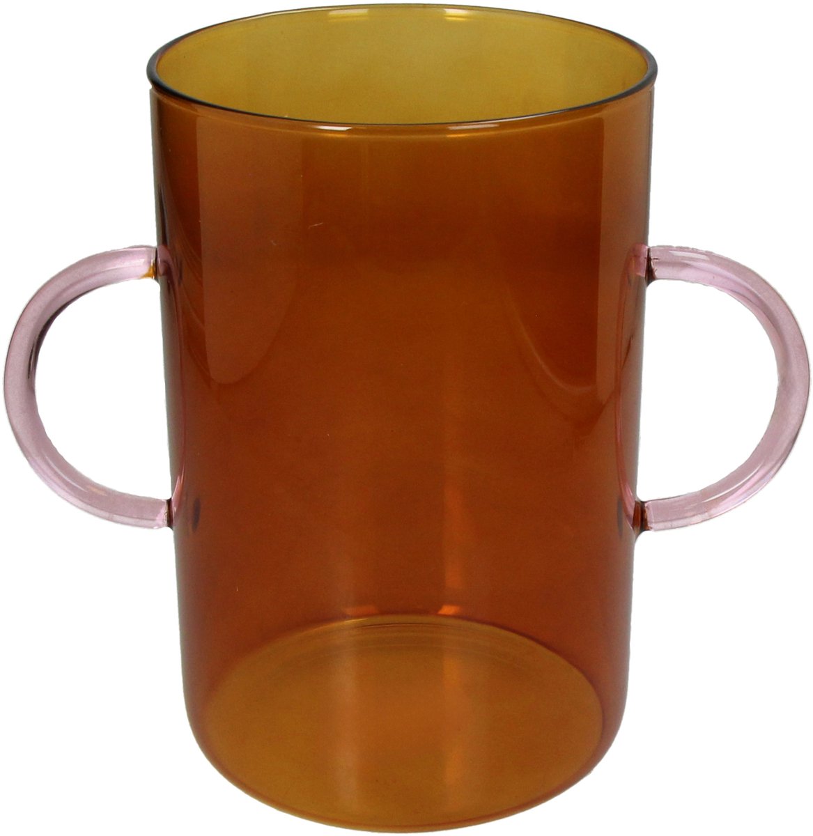 Hd collection vaas glas amber 24,5x15x23cm
