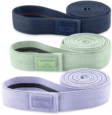 Spokey coti flex weerstandsbanden - voordeelset weerstandselastieken voor fitness en yoga - 3 weerstandsniveaus - 208 x 0.4 x 3.5 cm