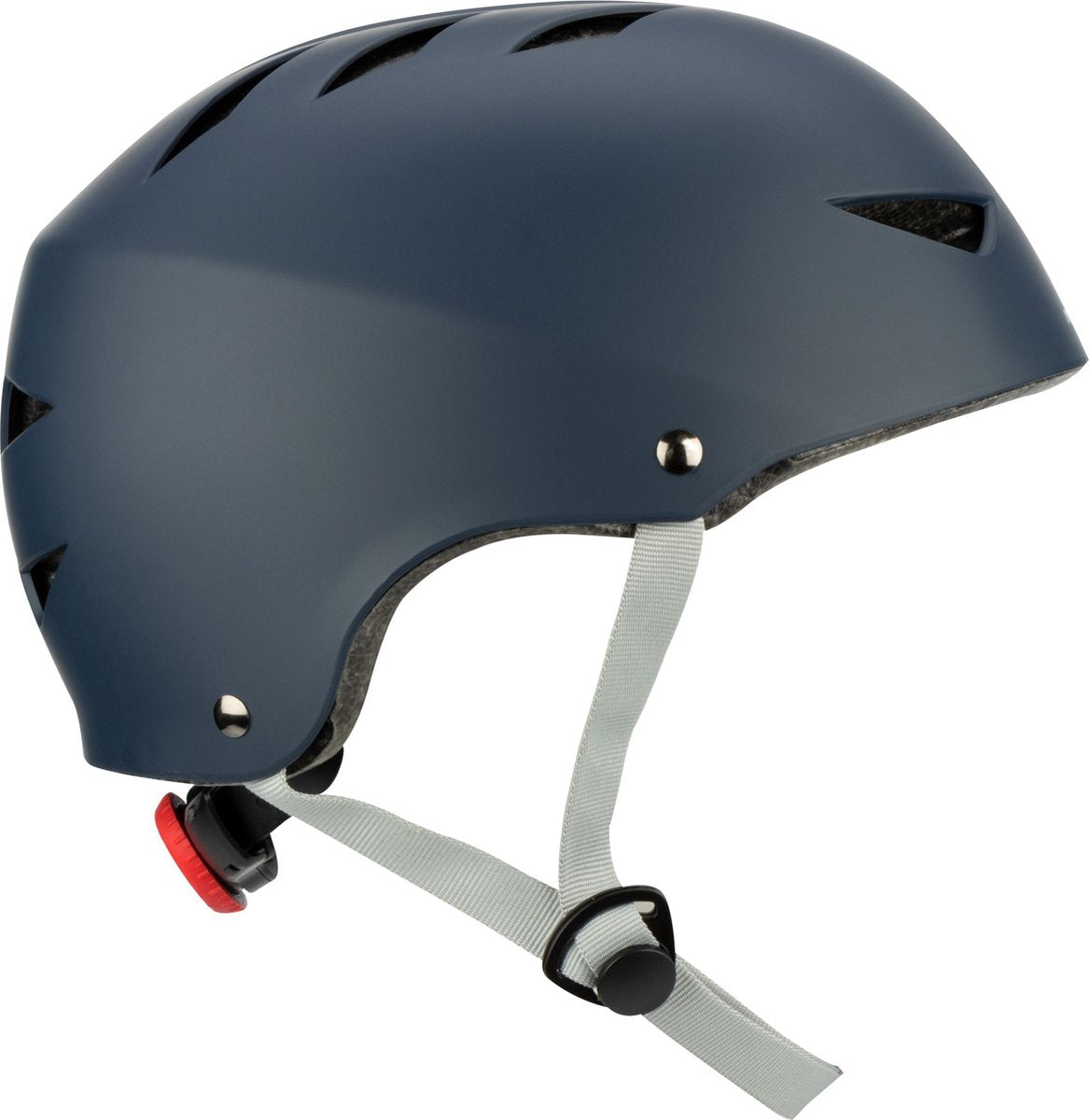 Nijdam skate helm verstelbaar - blue streak - maat m - blauw grijs