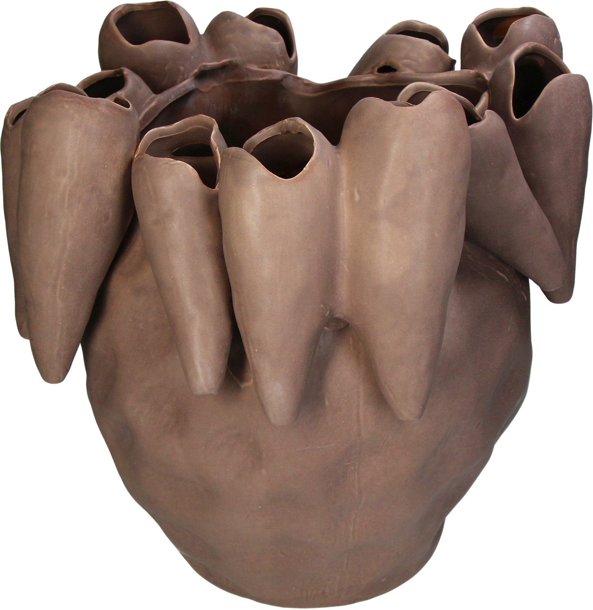 Hd collection vaas aardewerk mauve 33x30,5x32,5cm