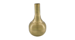 Vase aluminium 17x17x30cm antique brass