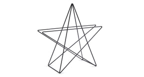Metal 3d star 36x14x30cm black