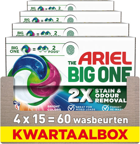 Ariel 3in1 wasmiddel pods the big one color - 4 x 15 stuks