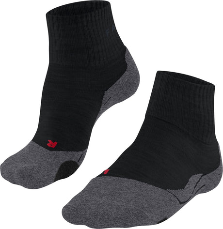 Falke tk2 short anti-blaar dik wol functioneel materiaal wandelsokken heren zwart - maat 39-41