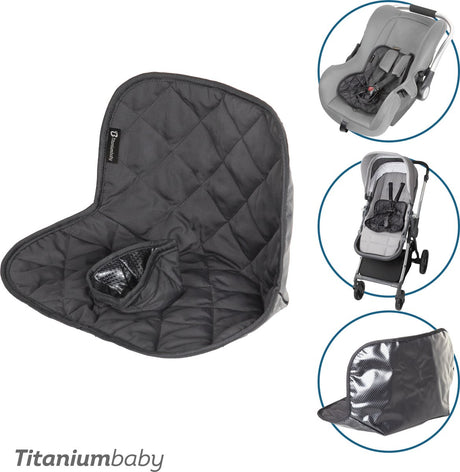 Titanium baby titaniumbaby waterdichte zitbeschermer (pee pee pad) voor autostoel buggy