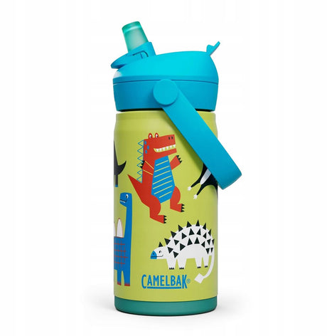 Camelbak thrive flip straw drinkfles kids - 350 ml - rvs - met rietje - isolatie waterfles - groen