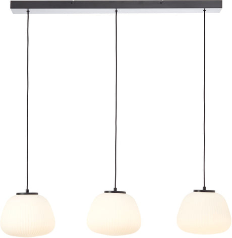 Philips led brilliant hanglamp kaizen 3-lichts zwart met wit - 60155 76