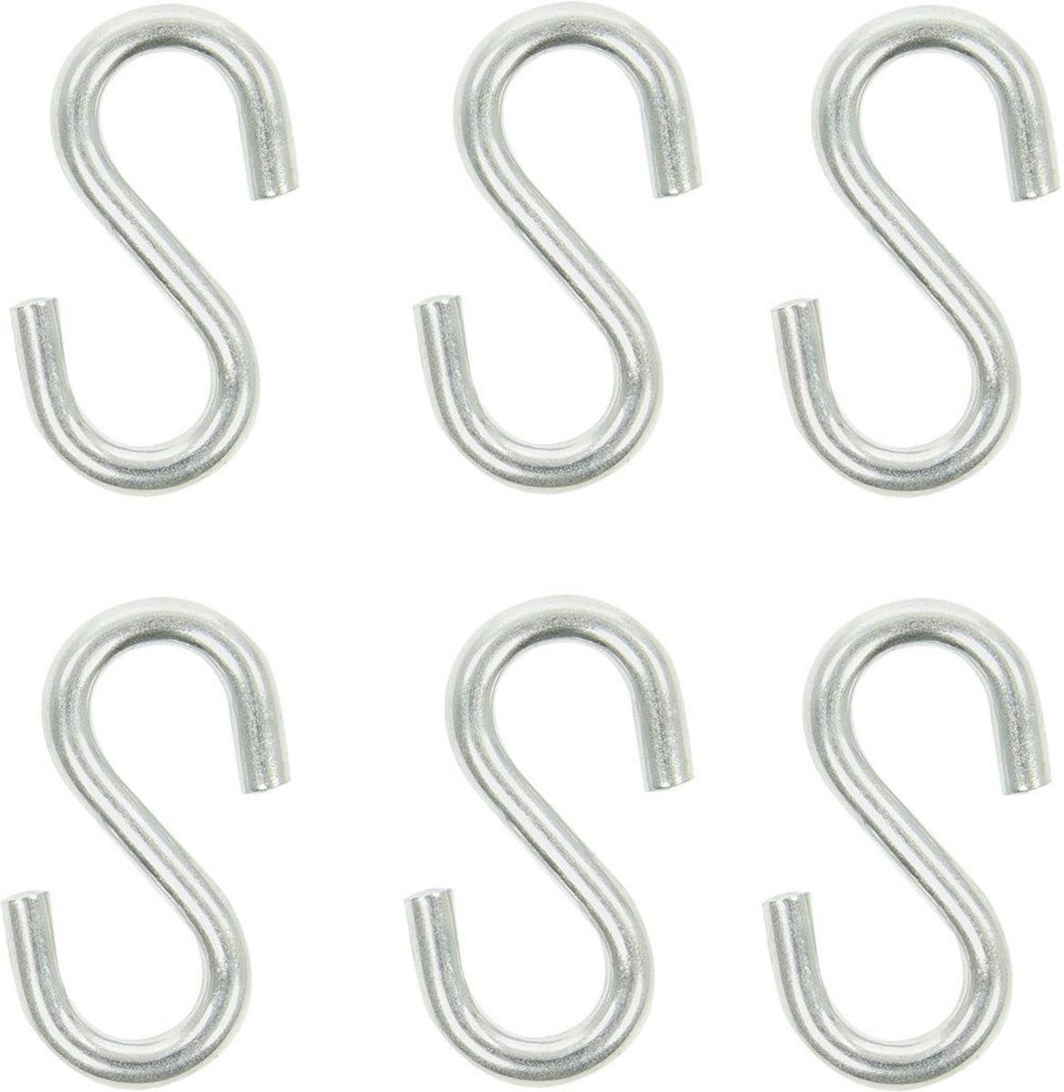 Proplus s-haak - ø 6 mm 5.8 x 2.7 cm 6 stuks - blister