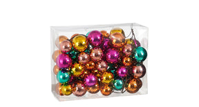 Slinger meerkleurig - goud groen roze oranje fuchsia - l180cm