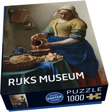 Puzzel (1000 stukjes): melkmeisje, vermeer, rijksmuseum