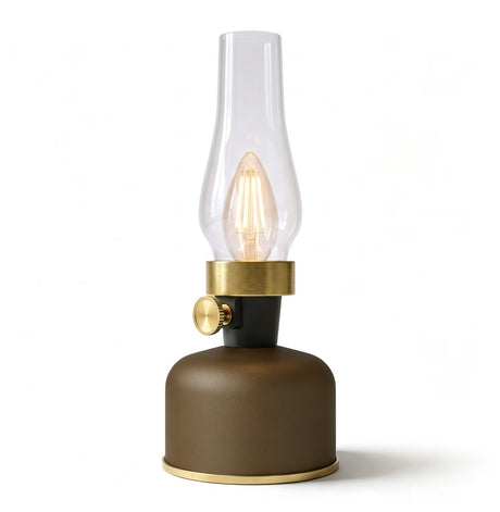 Calex lavinio oplaadbare tafellamp - draadloos - led olielamp - camping lamp - binnen en buiten - warm wit licht - dimbaar - mocha