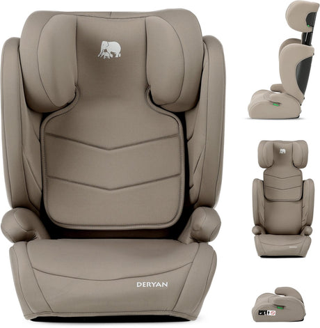 Deryan charlie basic i-size autostoeltje - 3,5 tot 12 jaar - truffle nougat
