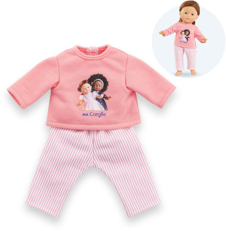 Corolle poppen pyjama roze 36cm - poppenkleding set. m