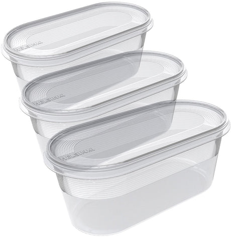 Plast team diepvriesdozen set helsinki, 0,8 liter, set van 3