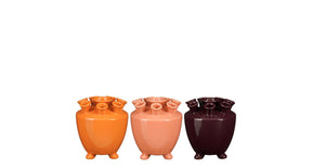 Otilia tulpvaas paars roze oranje 3 assorti - h17xd15cm