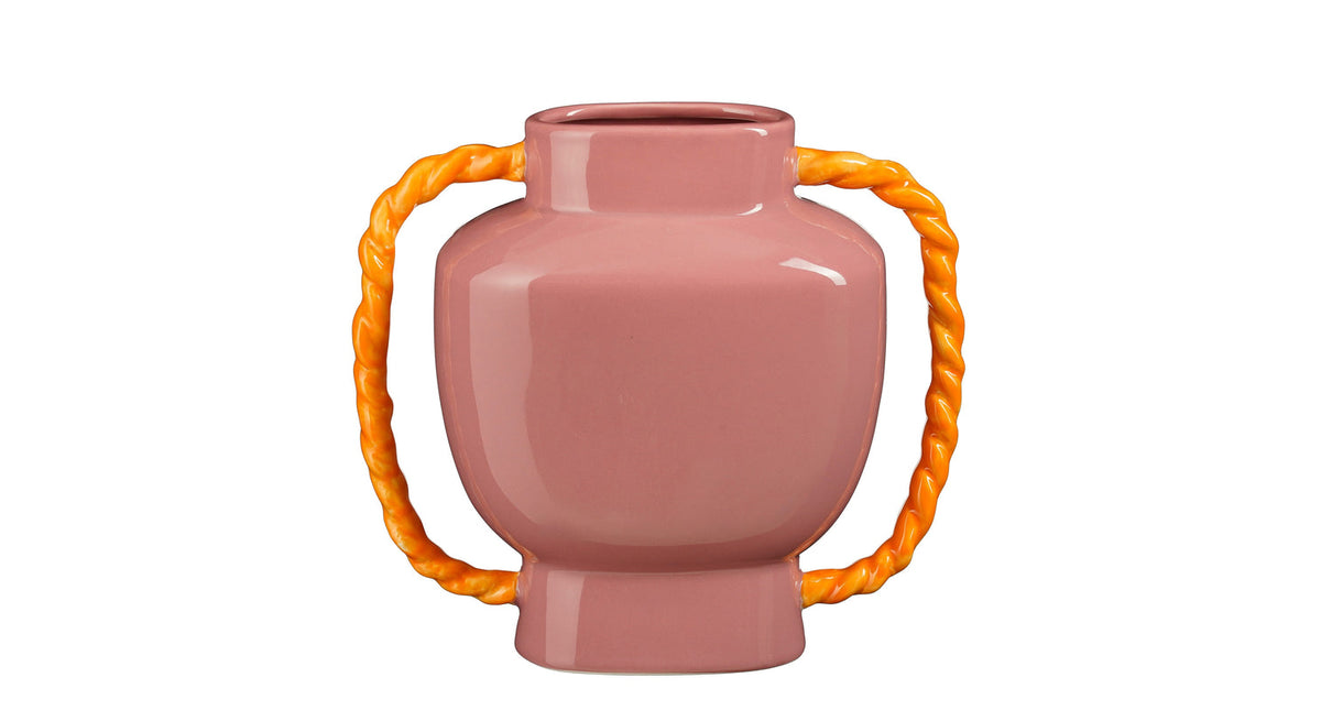 Viva vaas roze - l28xb13xh26cm