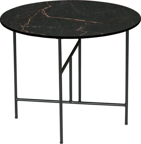 Woood vida bijzettafel - porselein metaal - zwart - 48x60x60