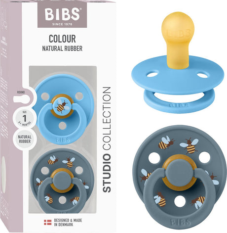 Bibs colour fopspeen - 0-6 mnd - 2-pack - rond - breeze petrol