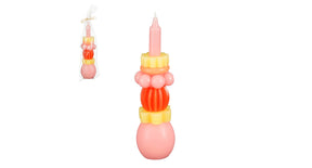 Kaars roze diy - h26xd7cm