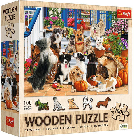 Trefl puzzle 1000 drewniane psia przyjaźń 20212