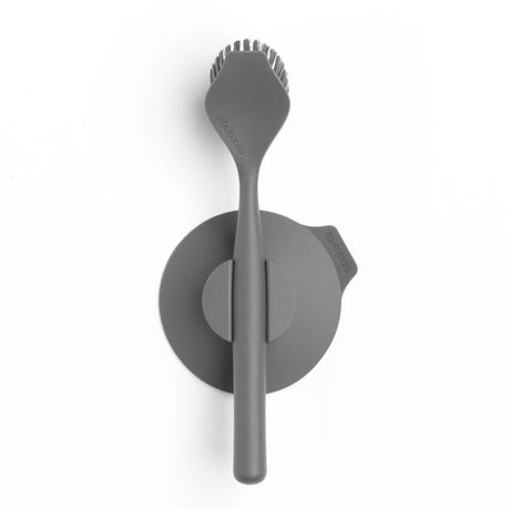 Brabantia sinkside afwasborstel - met zuignaphouder - dark grey