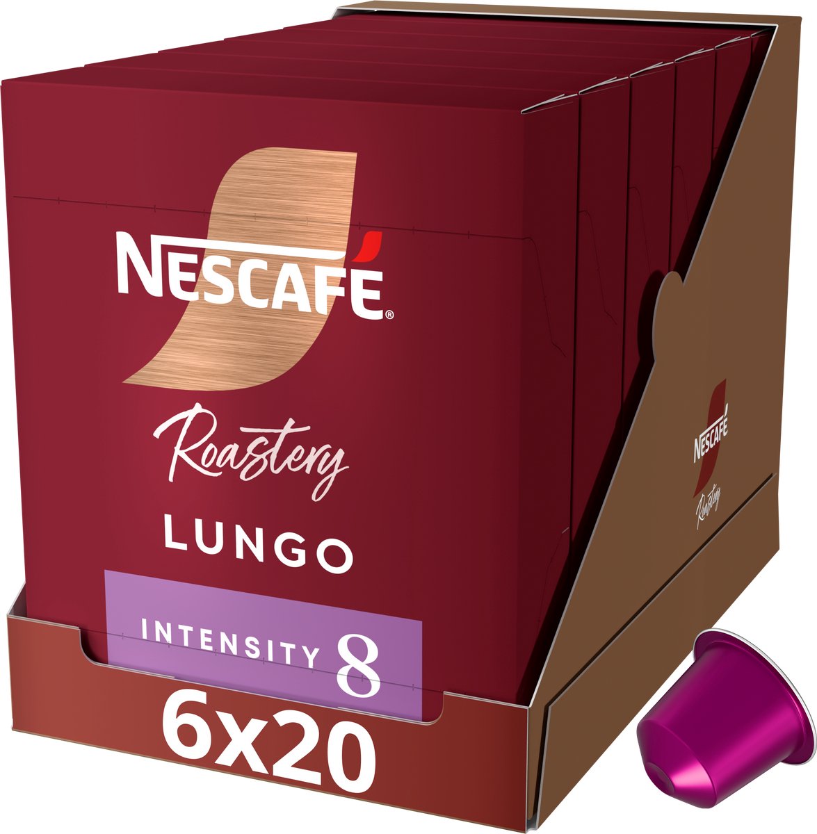 Nescafé roastery lungo capsules - 6 doosjes x 20 koffiecups