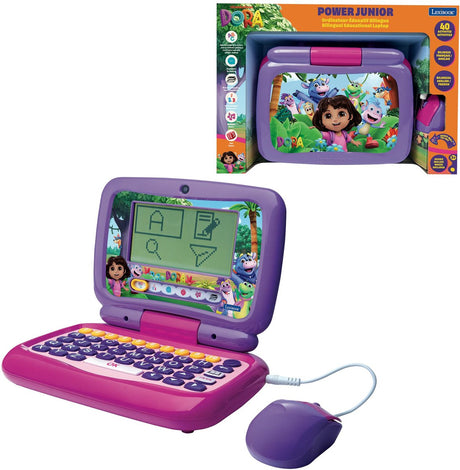 Lexibook stroom kid® tweetalige educatieve laptop dora – 40 activiteiten in het engels en frans