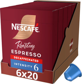 Nescafé roastery espresso decafé capsules - 6 doosjes x 20 koffiecups