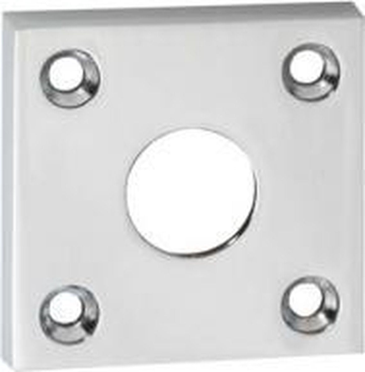 Impresso rozet krukgat - vierkant - ø43 x 6 mm - chroom