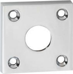 Impresso rozet krukgat - vierkant - ø43 x 6 mm - chroom