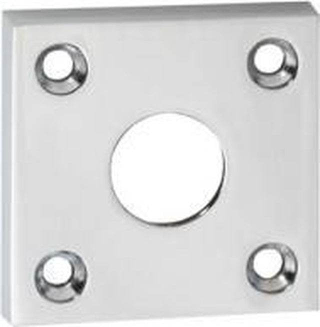 Impresso rozet krukgat - vierkant - ø43 x 6 mm - chroom