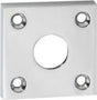 Impresso rozet krukgat - vierkant - ø43 x 6 mm - chroom
