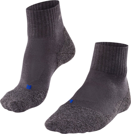 Falke tk2 cool short anti-blaar dik lyocell functioneel materiaal wandelsokken heren grijs - maat 44-45 44 45