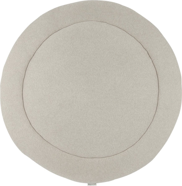 Meyco baby knit basic boxkleed rond - sand melange - ⌀95cm
