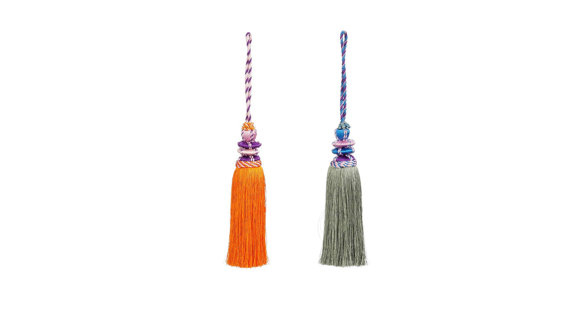 Ngk ornament hawast oranje groen 2 assorti - h20xd4cm