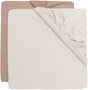 Jollein hoeslaken ledikant - 70 75x140 150cm - jersey - light terra oatmeal