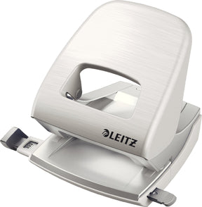 Leitz style metalen kantoor perforator - perforeert tot 30 vel - voor mappen en ringbanden - ideaal voor thuiskantoor - wit