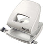 Leitz style metalen kantoor perforator - perforeert tot 30 vel - voor mappen en ringbanden - ideaal voor thuiskantoor - wit