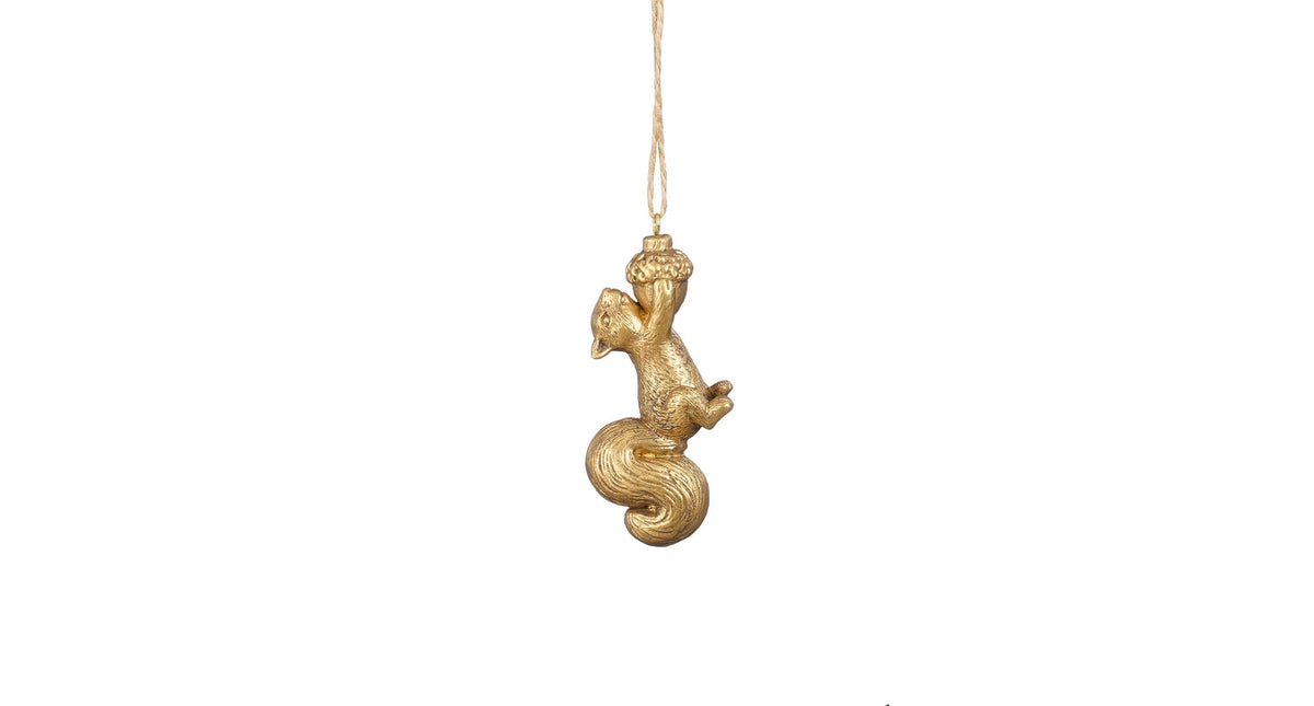 Ornament eekhoorn goud - l4xb2xh8,5cm