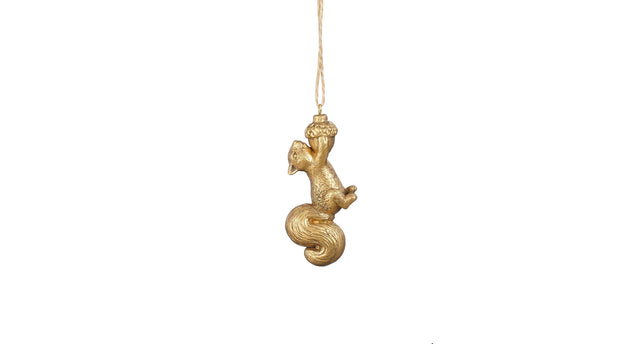 Ornament eekhoorn goud - l4xb2xh8,5cm