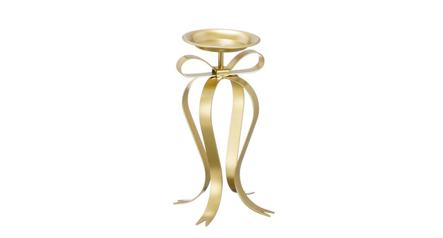 Kandelaar strik champagne - l17xb14xh28cm